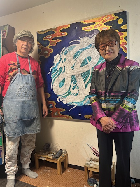 April 27th: Kimono stylist Atsuko Oshima visits our studio.