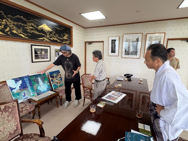 7月2日、王子水産見学、那智大社にご報告、滋賀県高島へ。