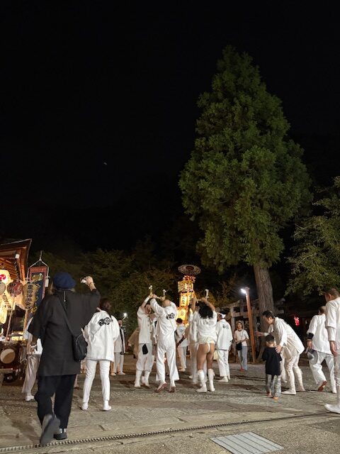 京都祇園ライブ後の粟田神社祭り